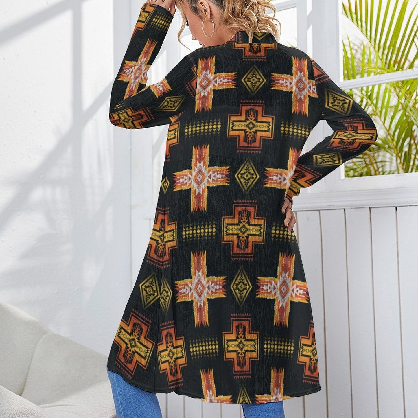 Fire Aztec Lightweight Cardigan