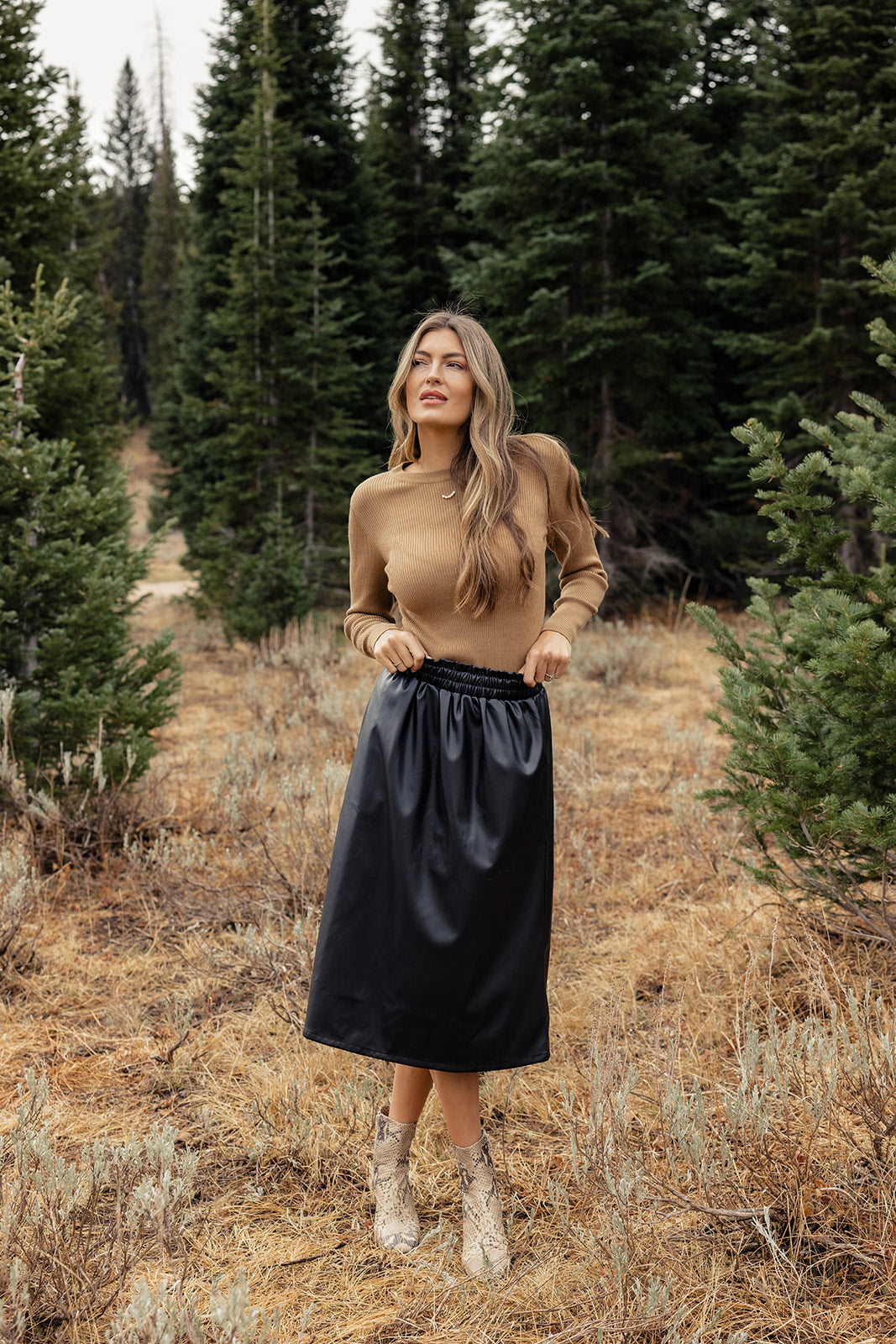 Dancing in the Moonlight Vegan Leather Skirt