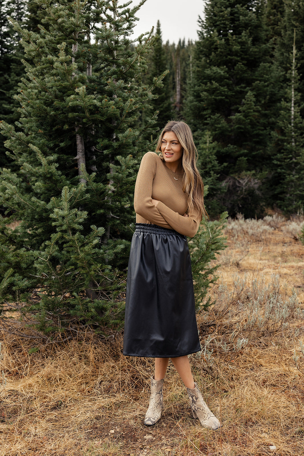 Dancing in the Moonlight Vegan Leather Skirt