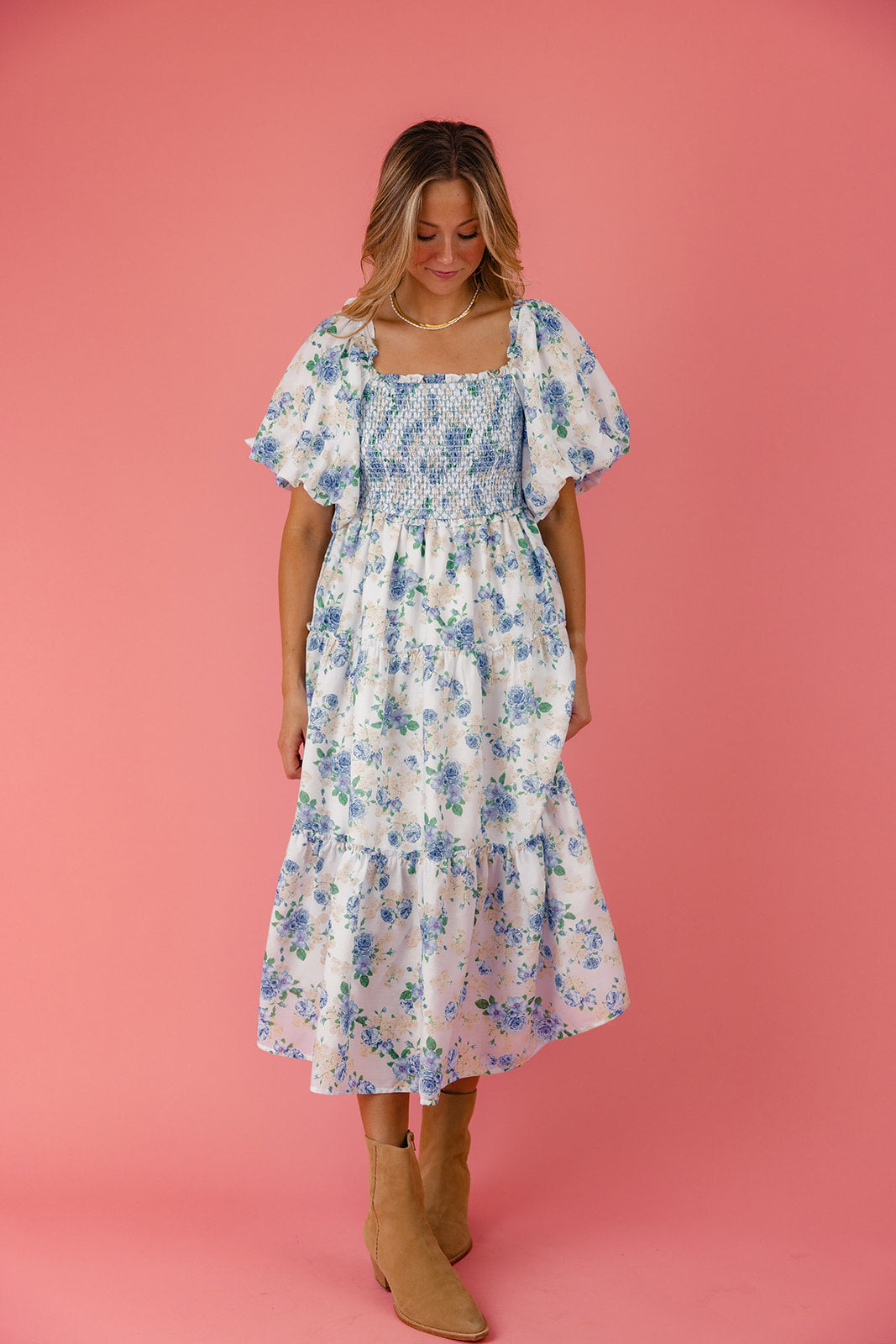 Charlotte Rose Smocked Midi