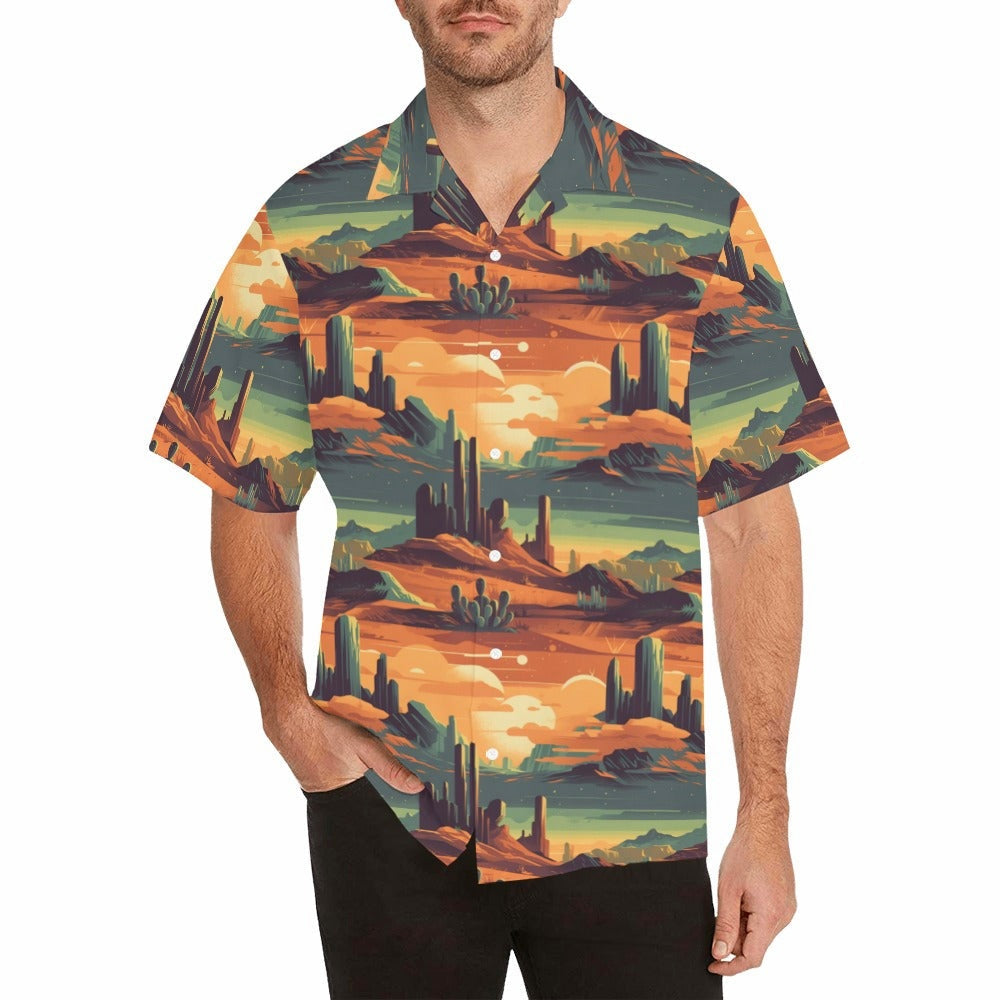 Retro Desert Men's Western Camp Shirt