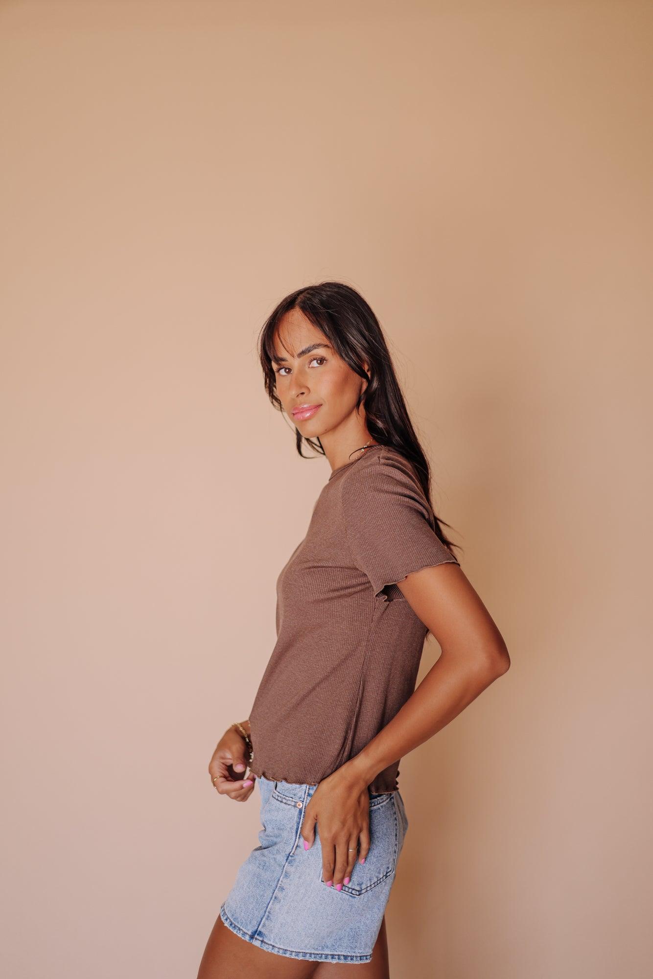 Marlee Bamboo Top in Brown