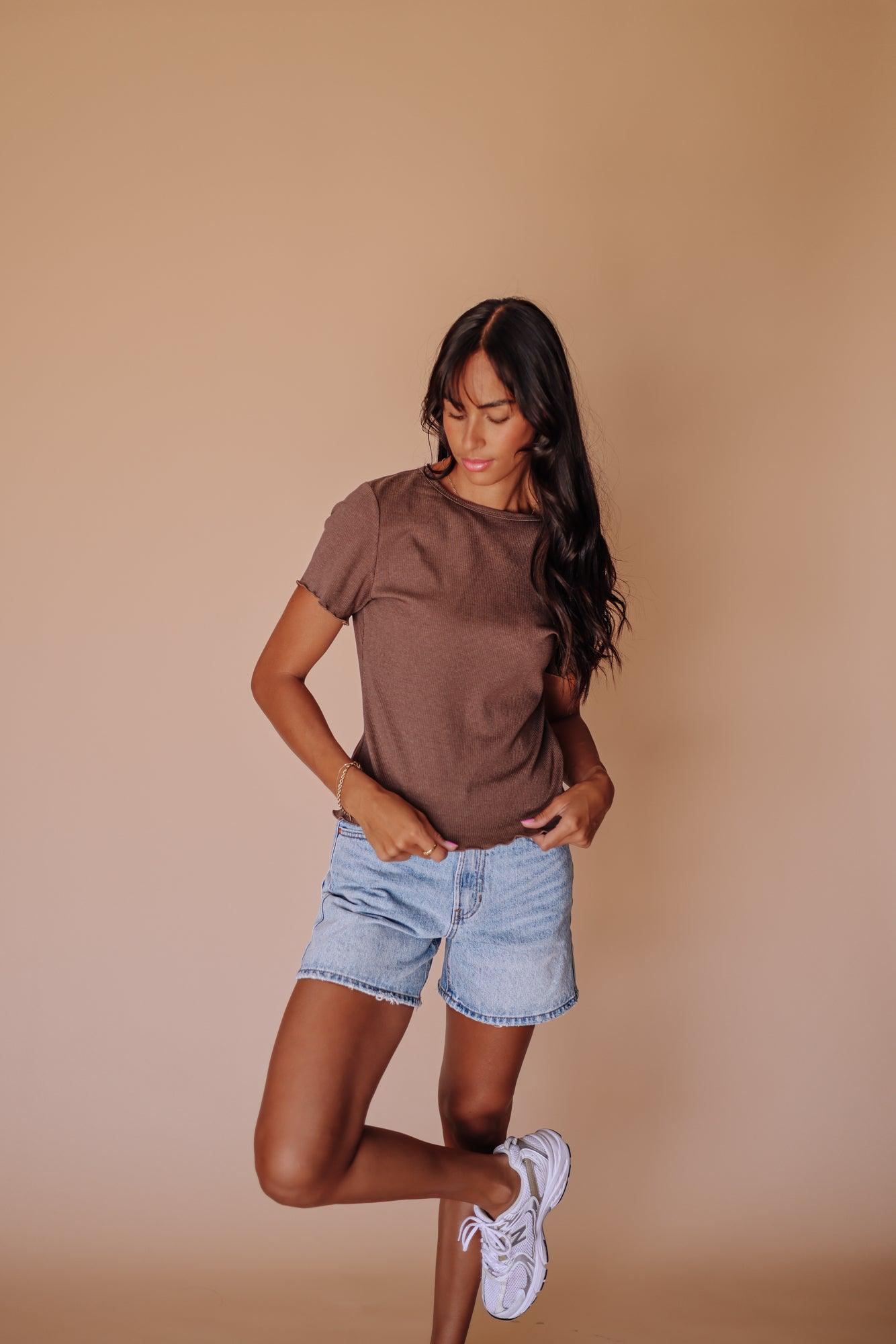 Marlee Bamboo Top in Brown