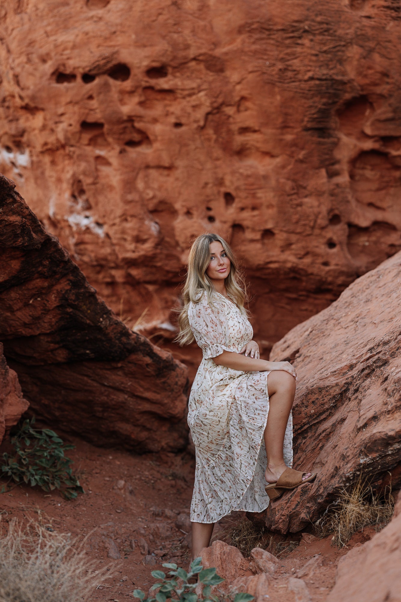 Cypress Midi Dress in Ivory