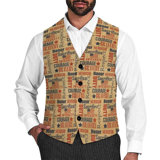 Military Veteran Patriot Men's Vest