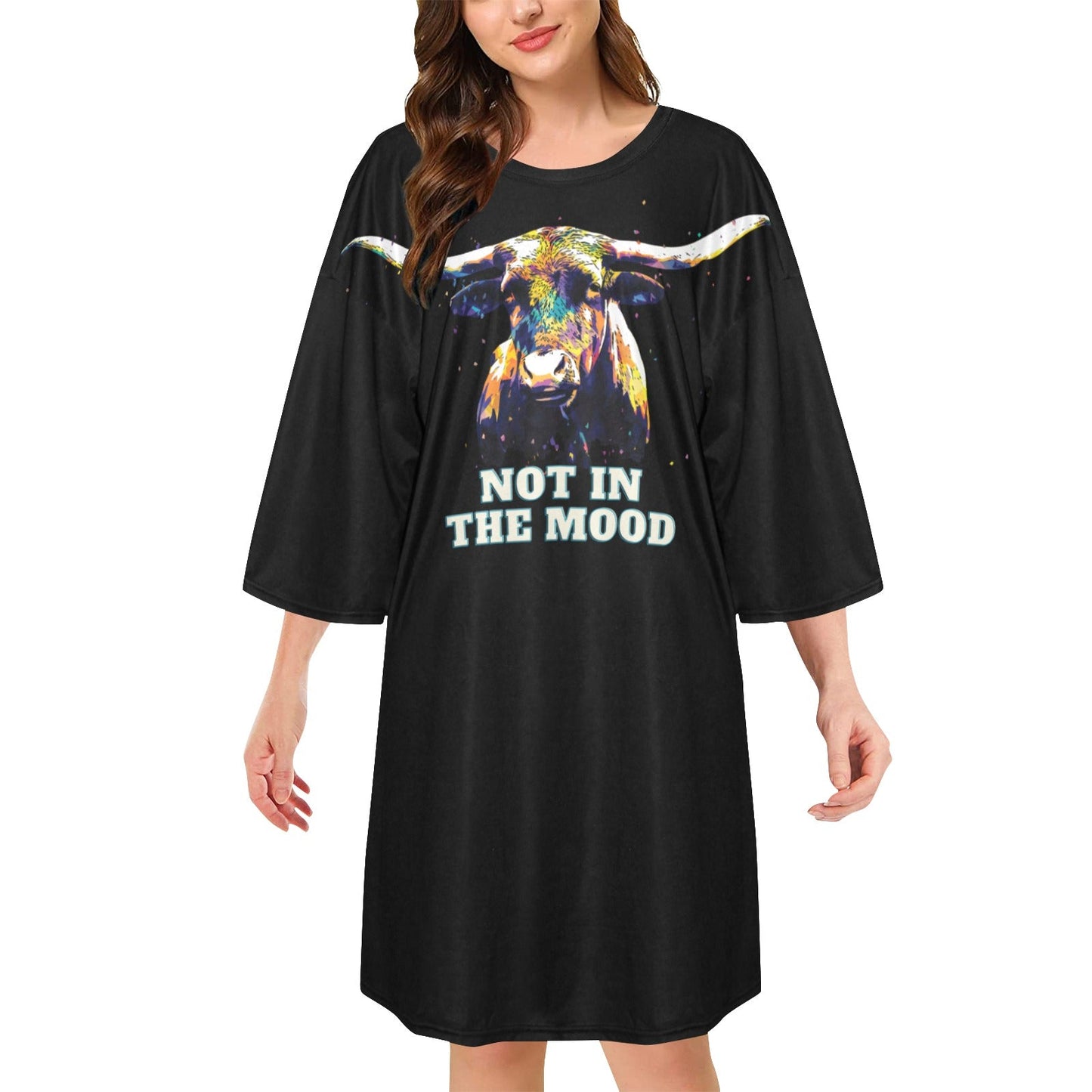 Not in the mood Longhorn Oversized Sleepshirt