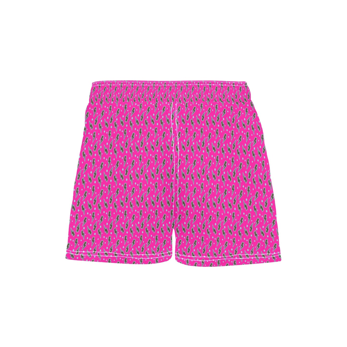 Women's Pink Lightning Bolt Beach Board Shorts