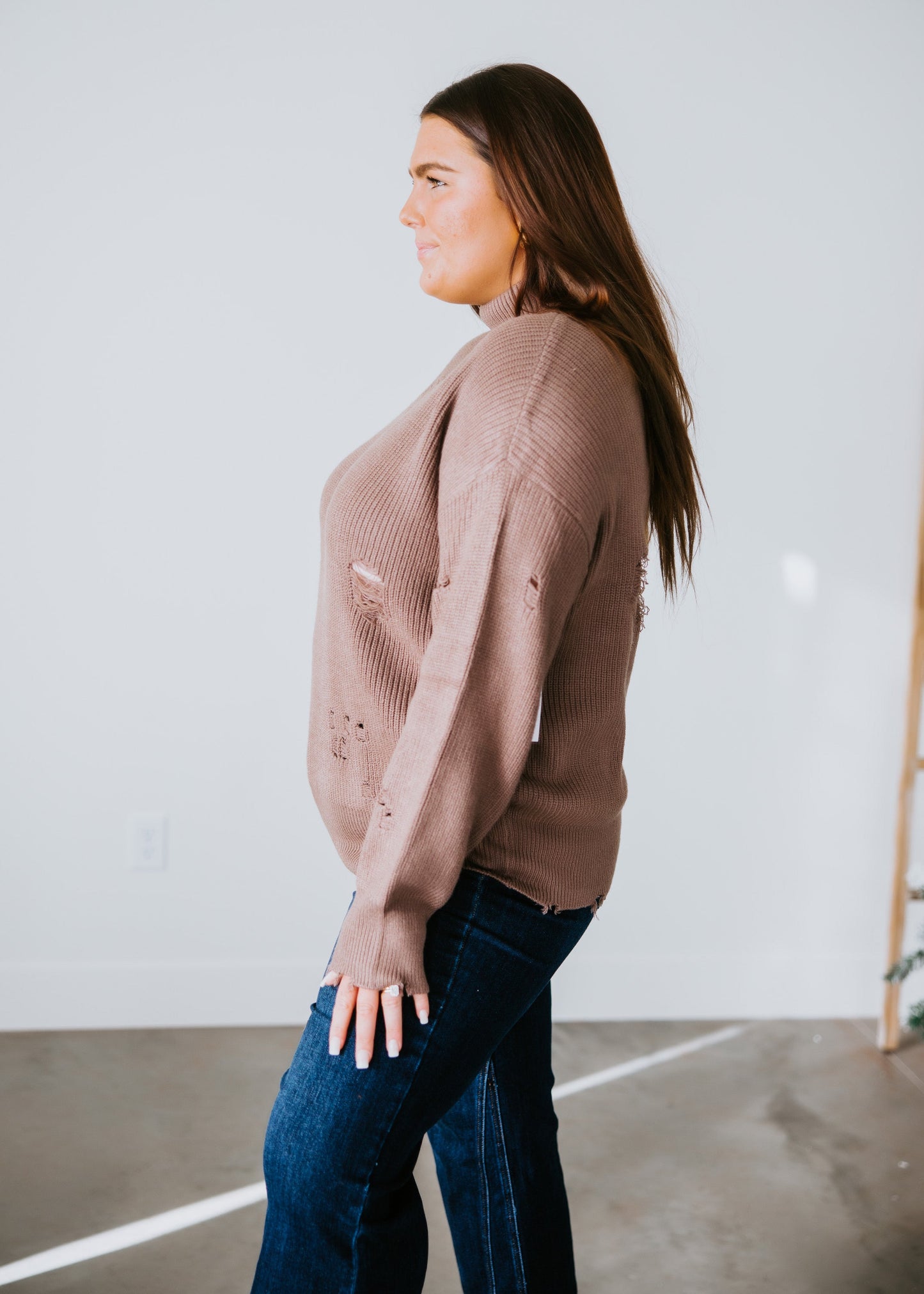 Ettie Distressed Sweater by Lily and Lottie