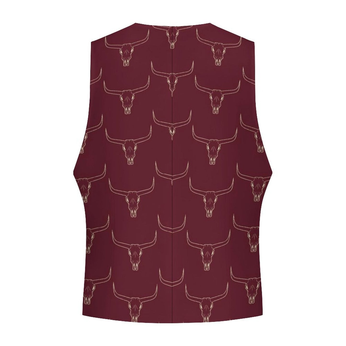 Burgandy Longhorn Men's Western Vest