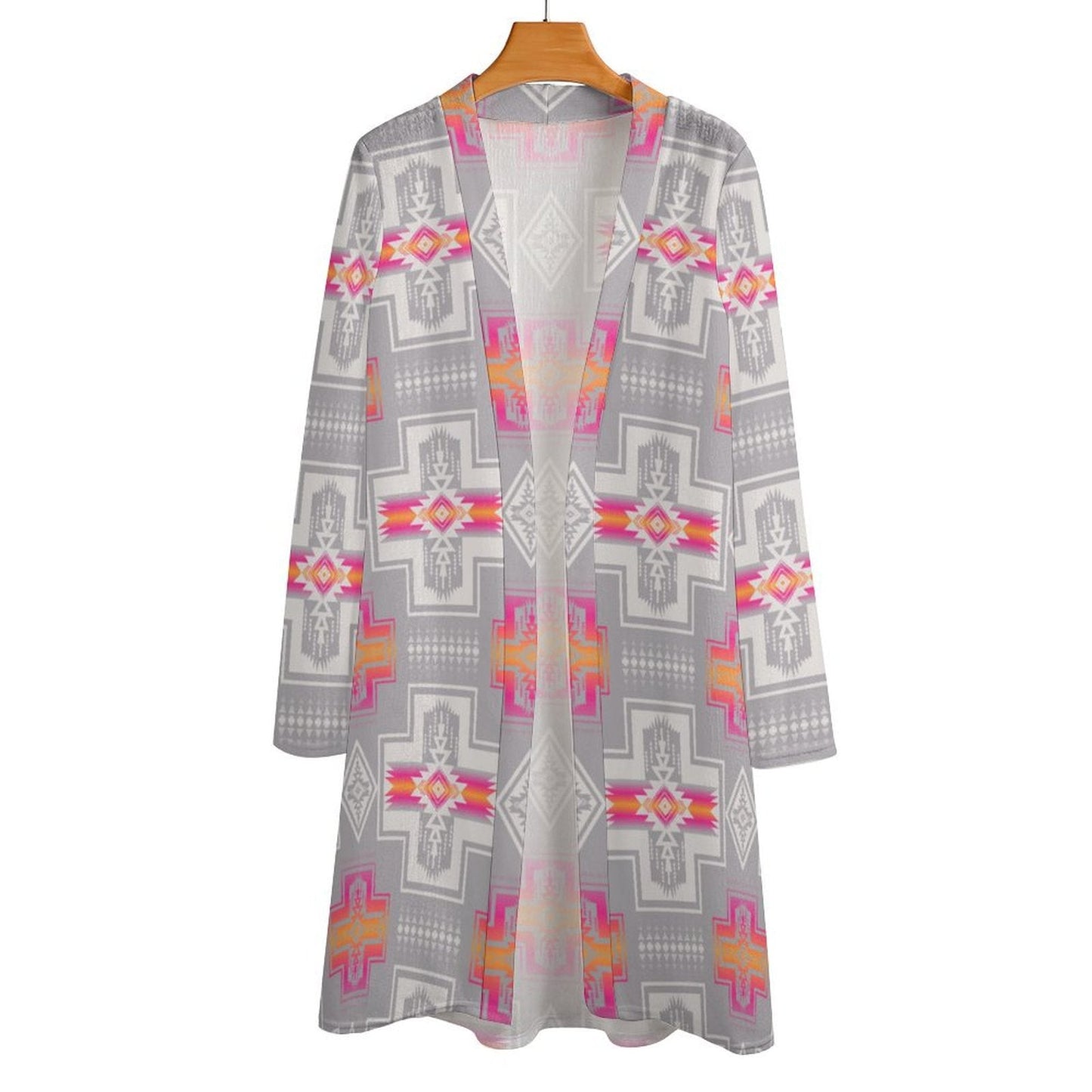 Pink Fire Aztec Lightweight Cardigan