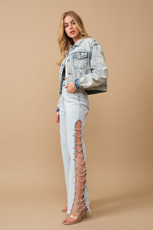 The Jewel Trim Denim Jeans