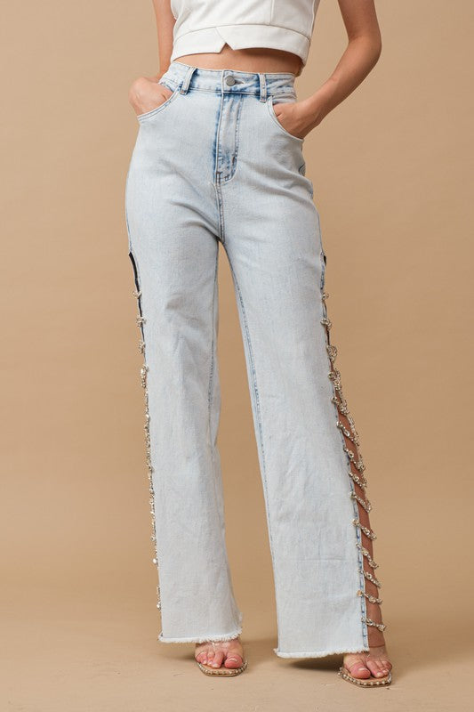 The Jewel Trim Denim Jeans