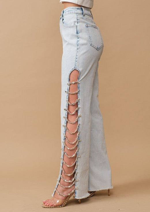 The Jewel Trim Denim Jeans