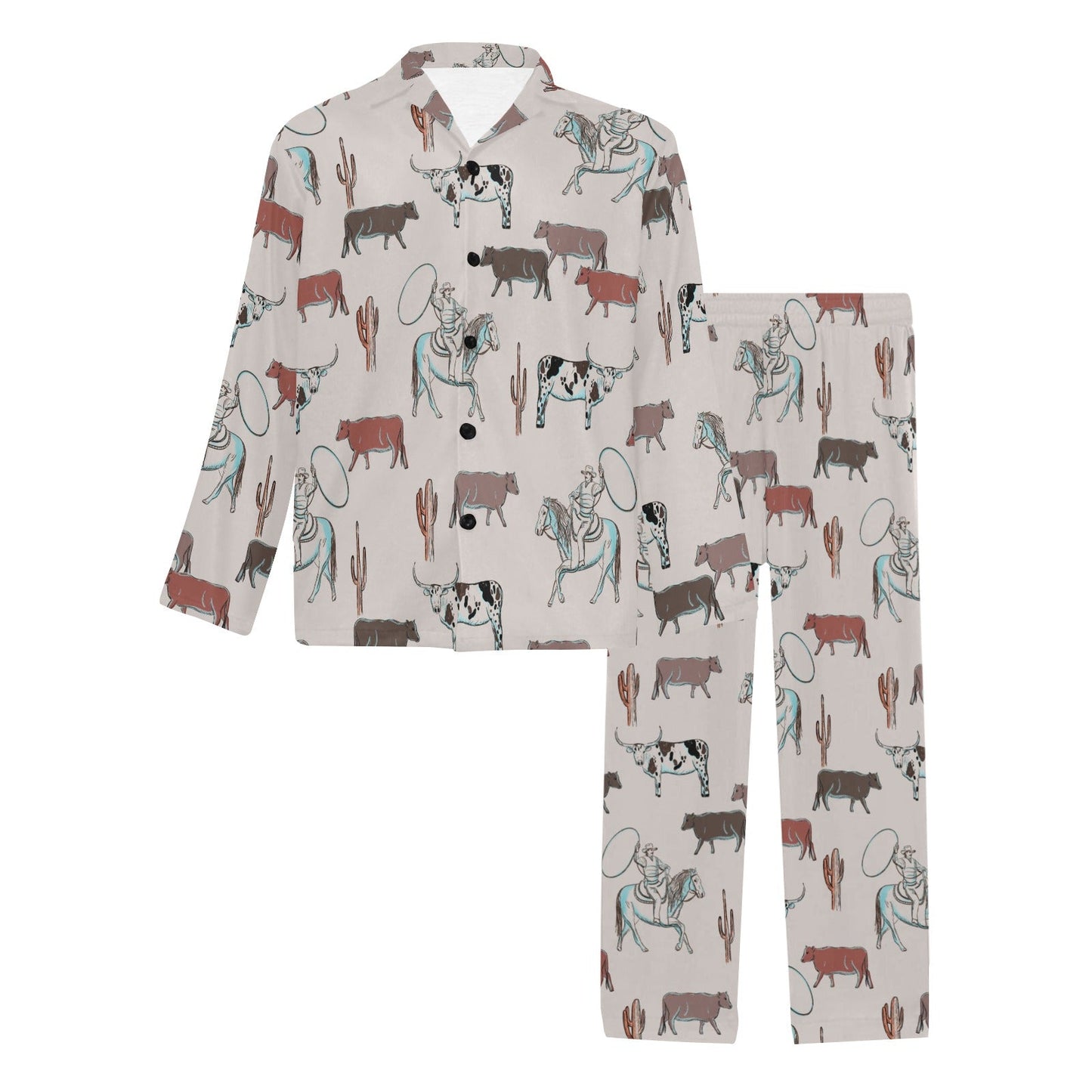 Cattle Drive Men's Western Pajama Set