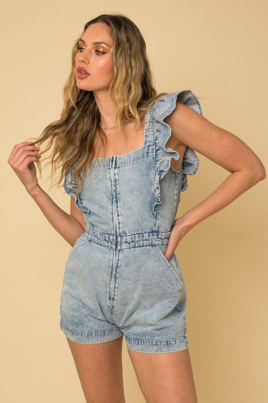 The Emmie Denim Romper