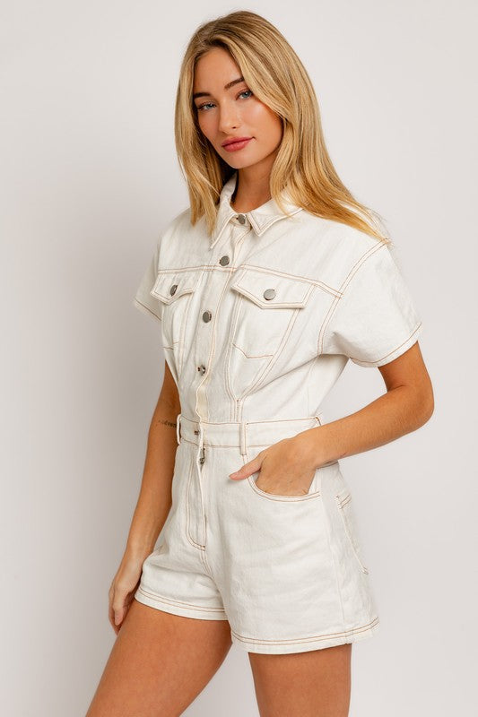 The Dimitri Denim Romper