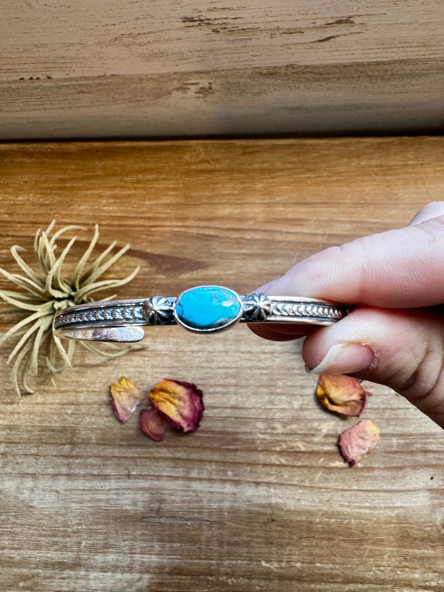 Cuff Bracelet - Golden hill Turquoise & Sterling Silver Option II