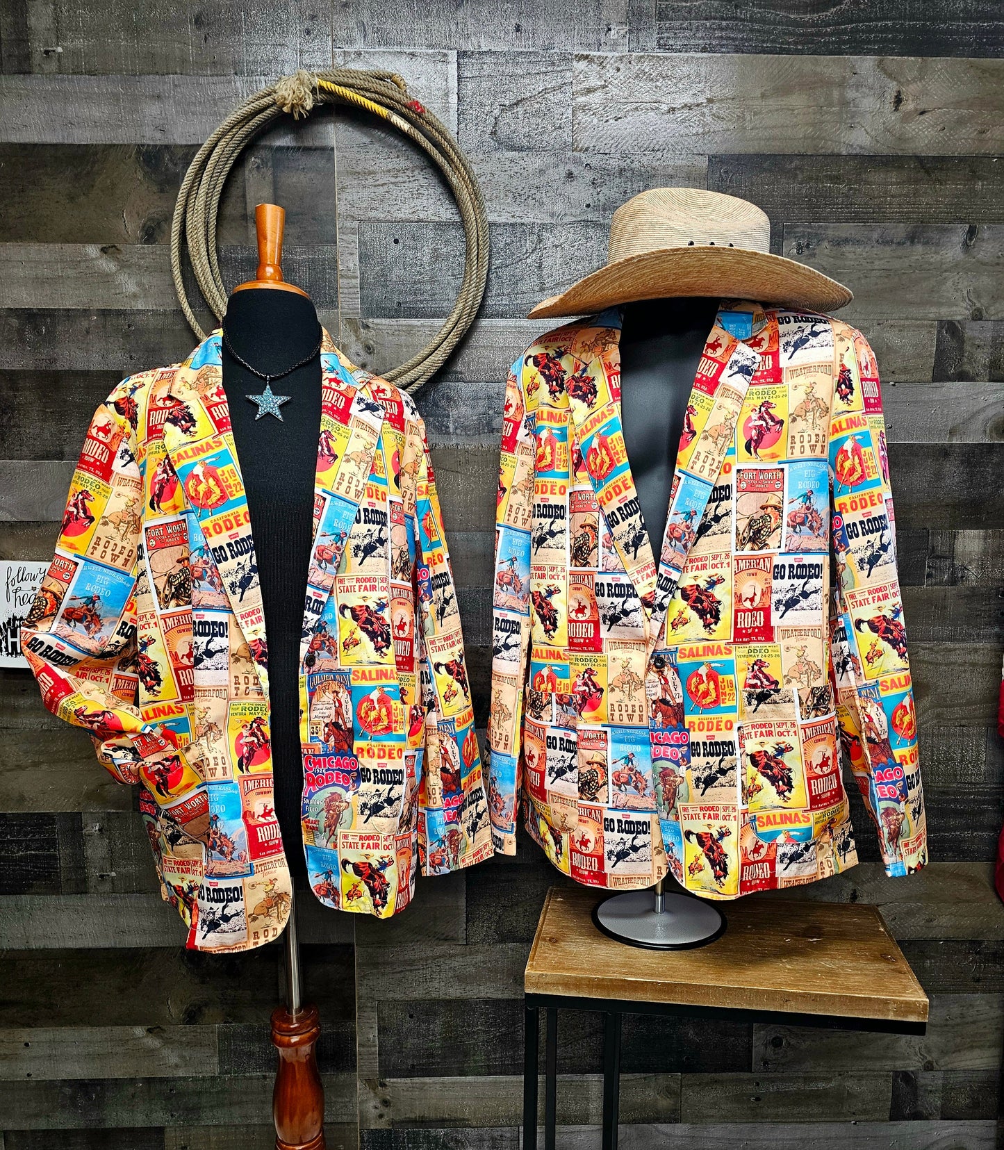 Women's Vintage Rodeo Poster Blazer