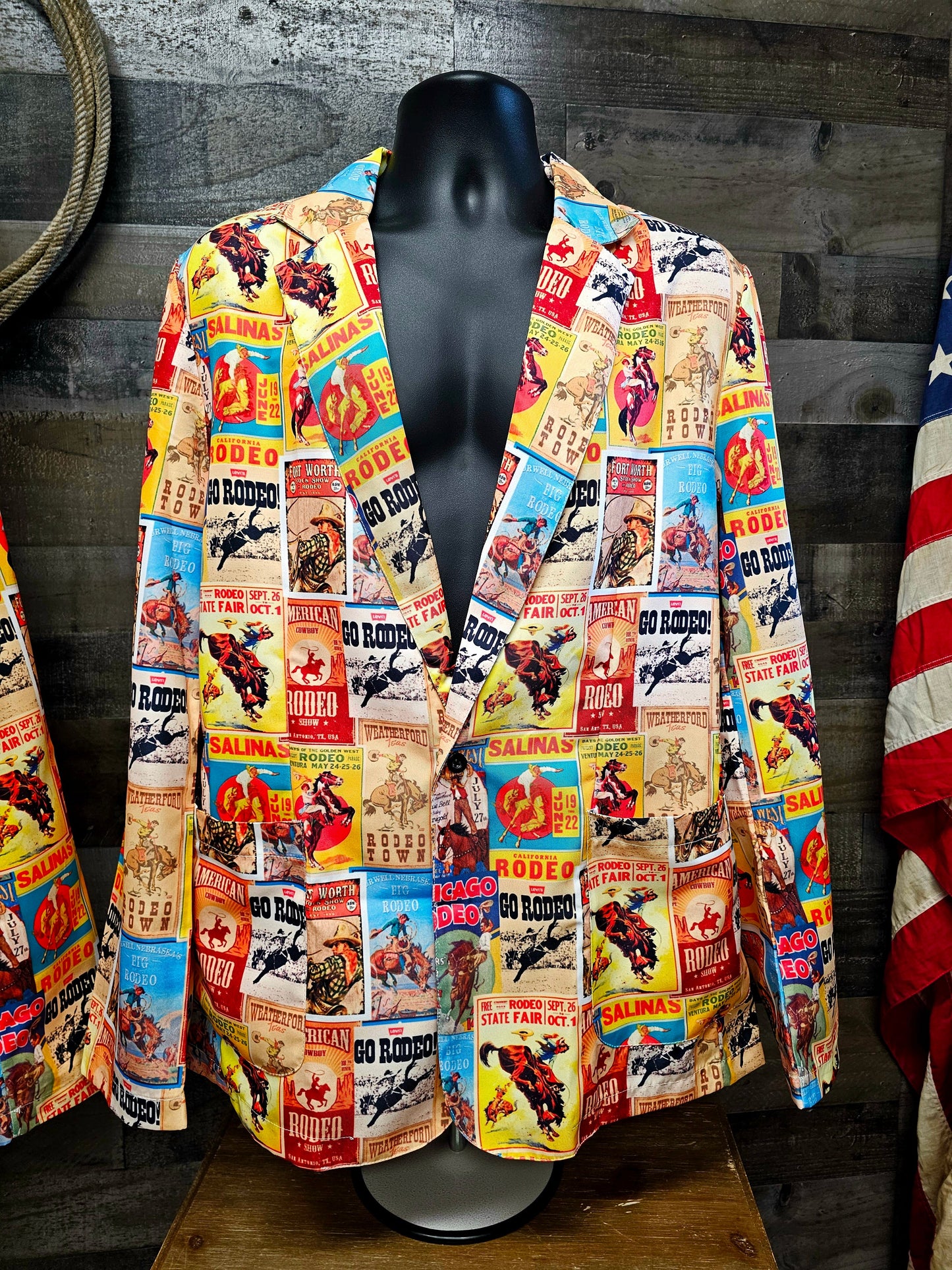 Men's Vintage Rodeo Poster Blazer