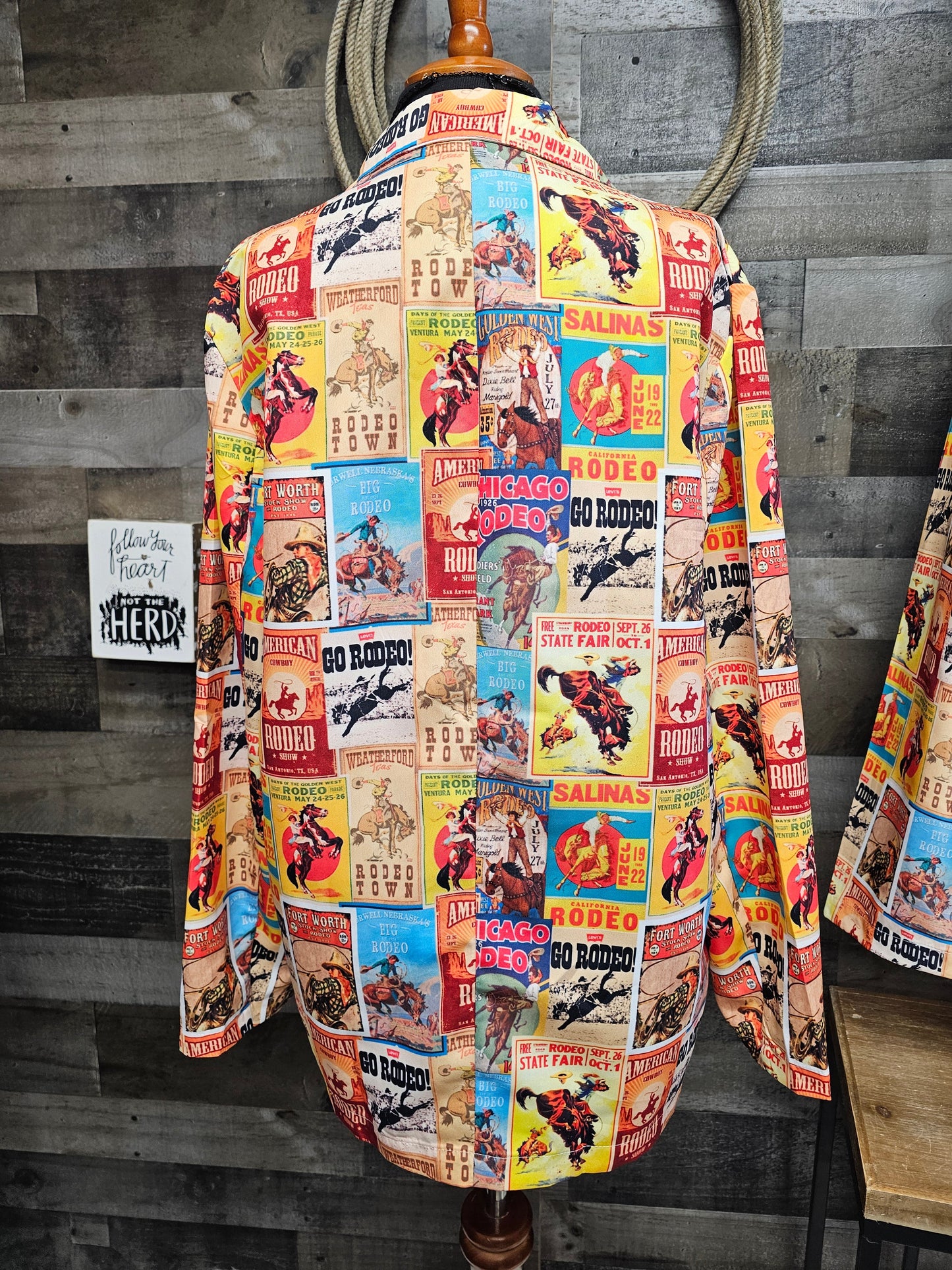 Women's Vintage Rodeo Poster Blazer