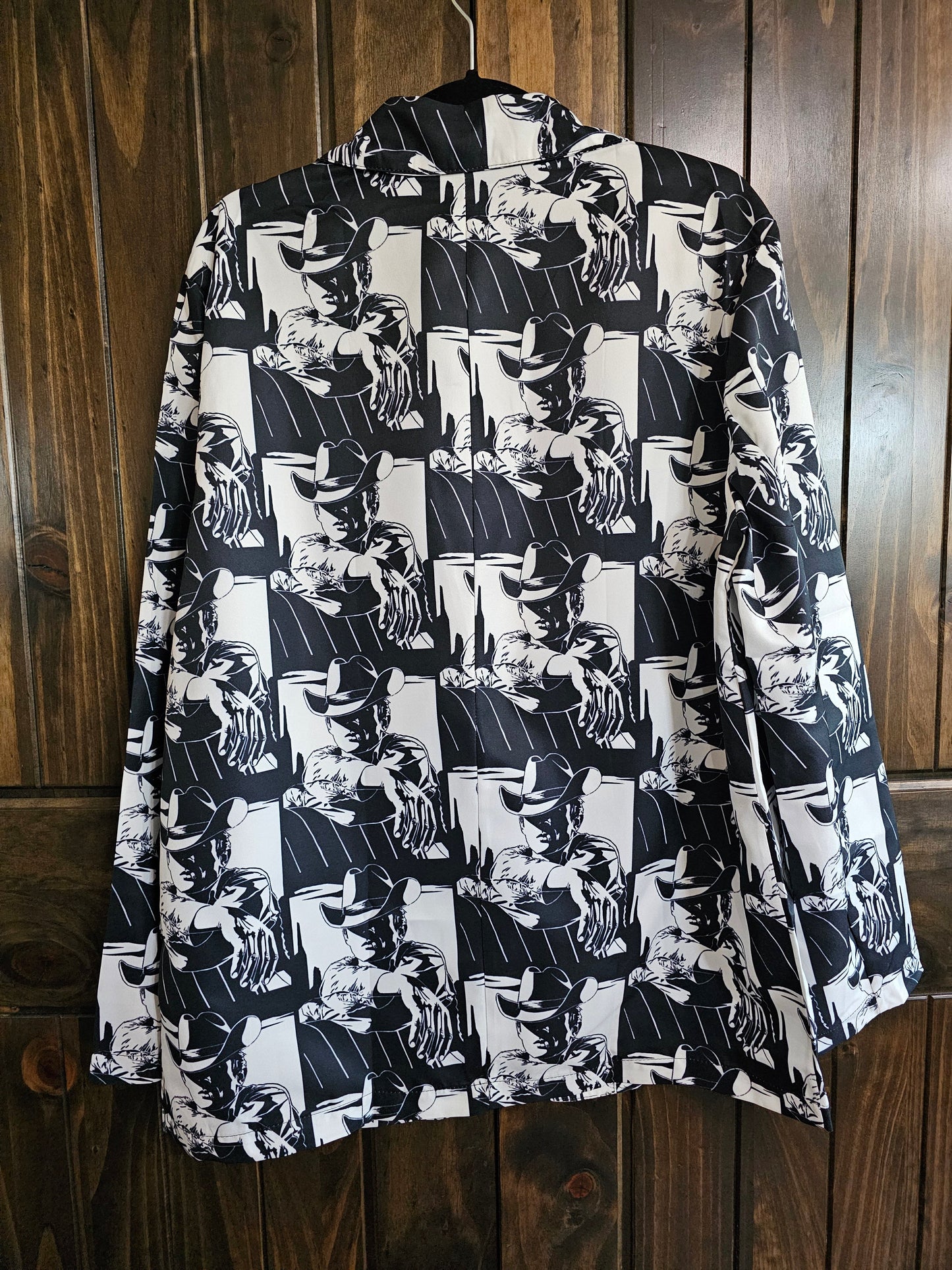 Black White Cowboy Women's Western Blazer