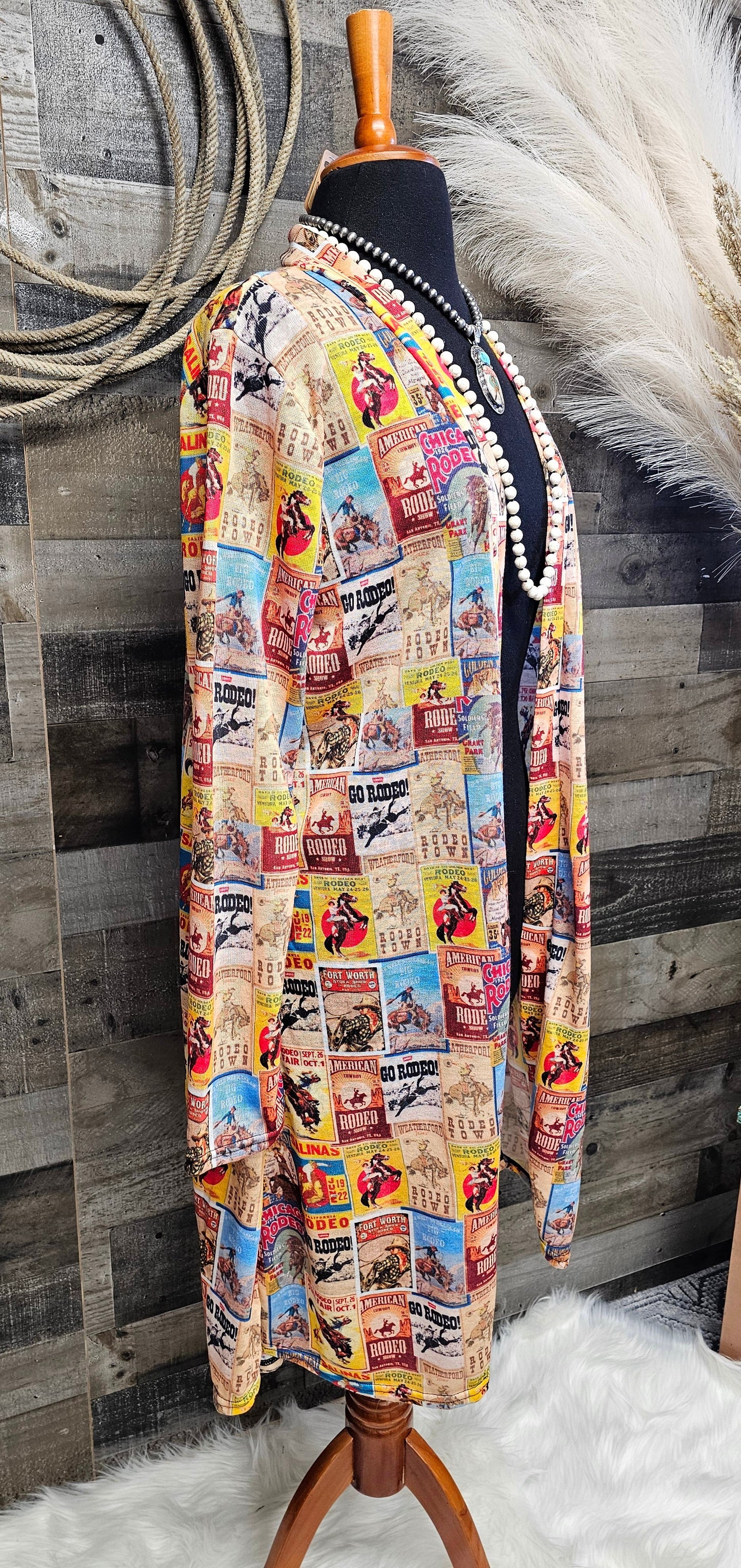 Vintage Rodeo Poster Lightweight Cardigan