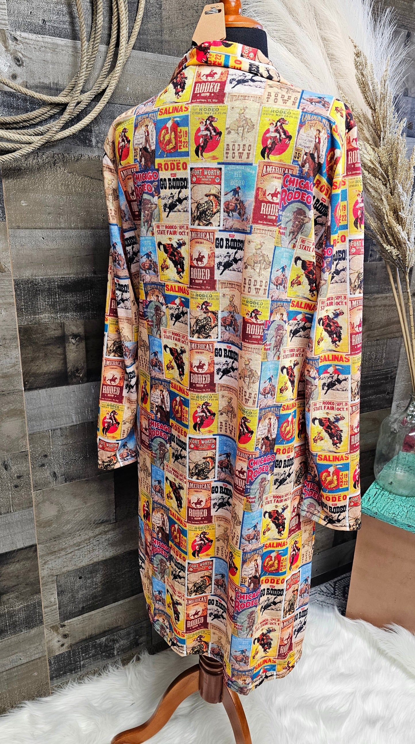 Vintage Rodeo Poster Lightweight Cardigan