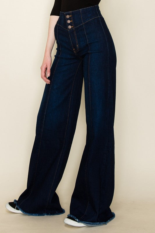 Wide leg, denim pants,  jeans, western