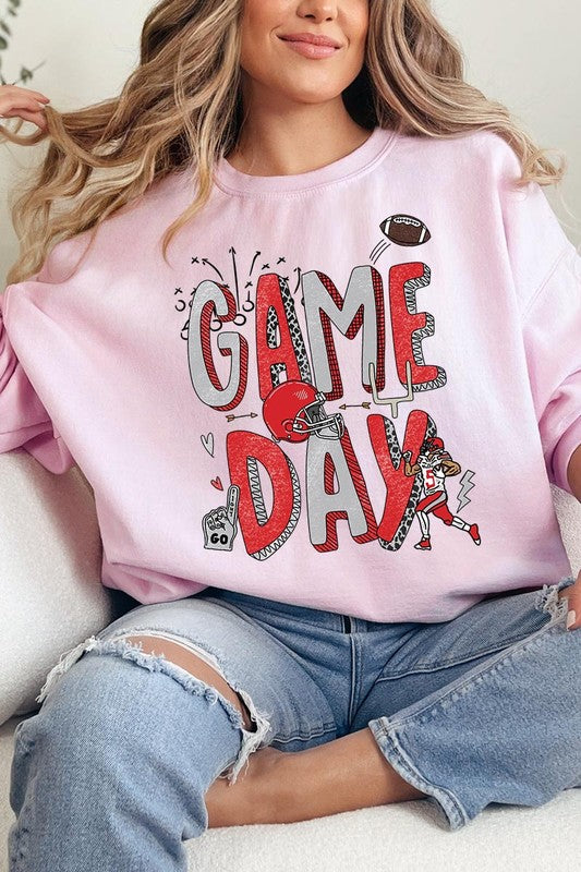 Game Day Football Graphic Fleece Sweatshirts