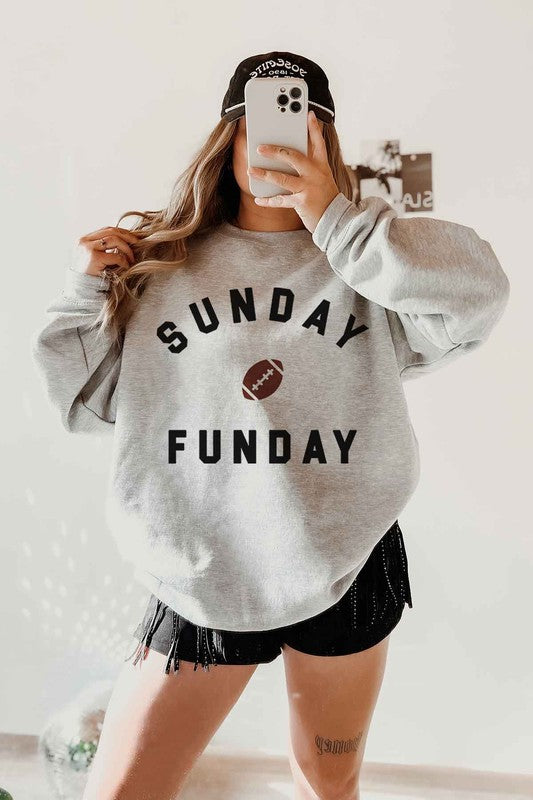 SUNDAY FUN DAY FOOTBALL GRAPHIC SWEATSHIRT