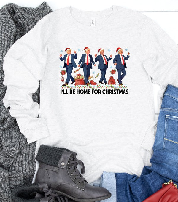 I'll be home for Christmas Dancing Long Sleeve Tee