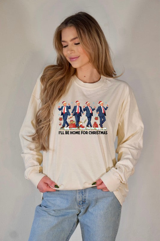 I'll be home for Christmas Dancing Long Sleeve Tee