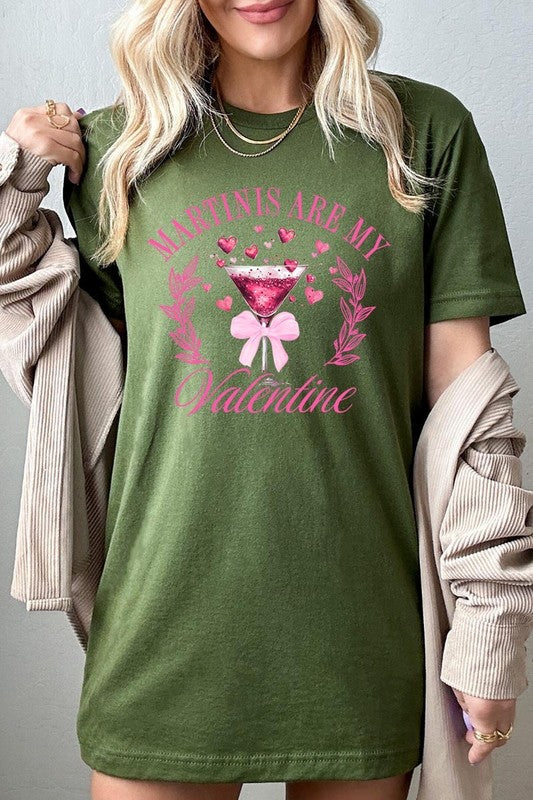 Martinis Are My Valentine Graphic Tee