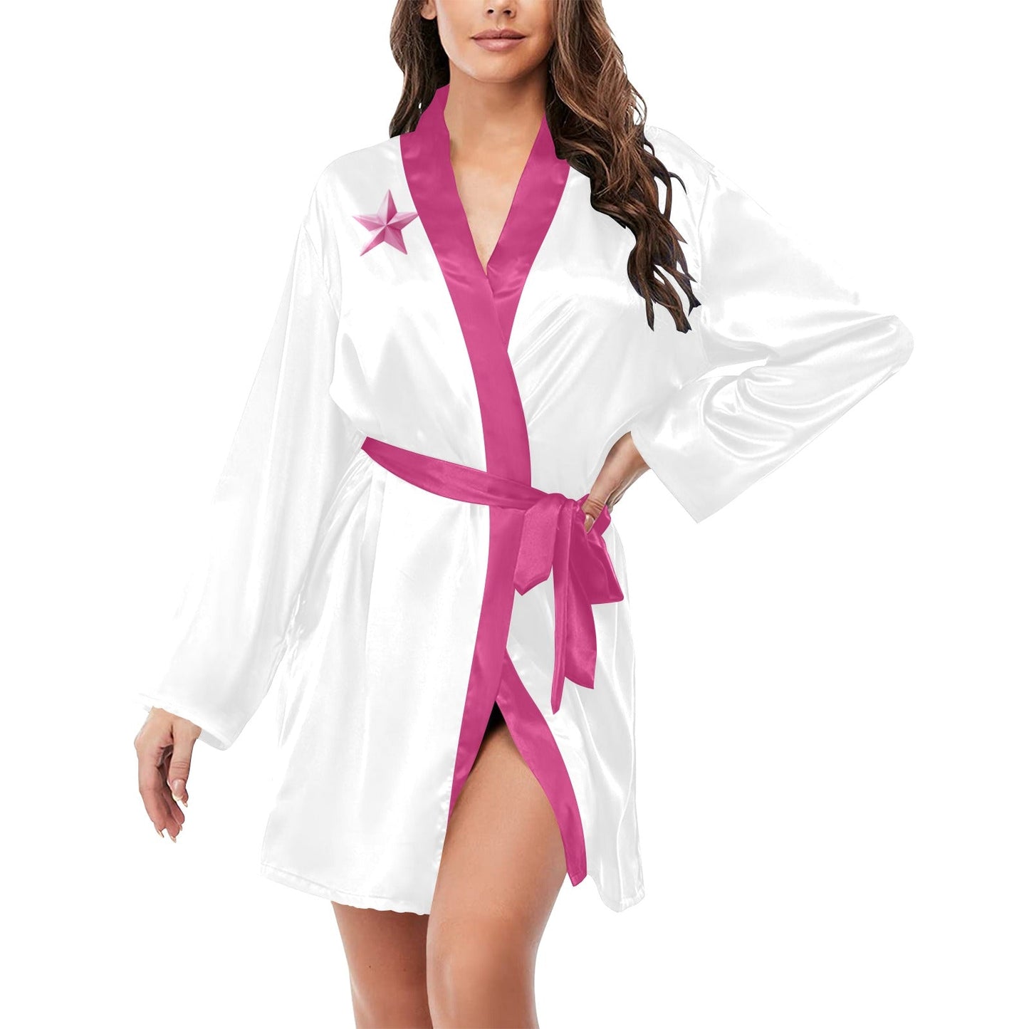 Bridesmaid Boots Women's Belted Satin Feel Dressing Lounge Robe