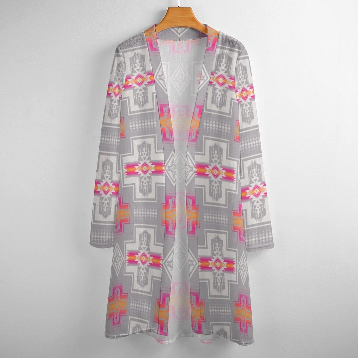 Pink Fire Aztec Lightweight Cardigan