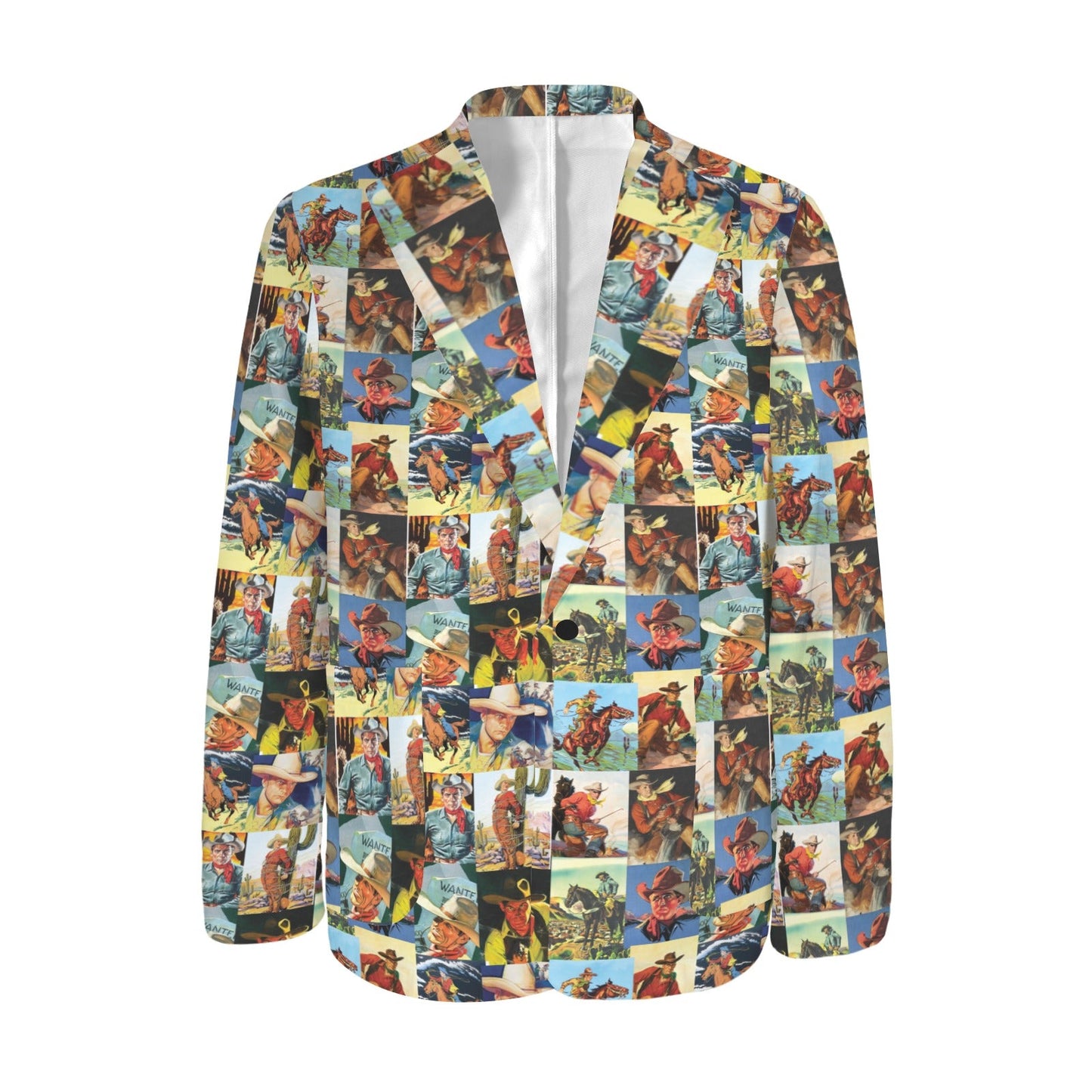 Cowboy Collage Men's Western Blazer