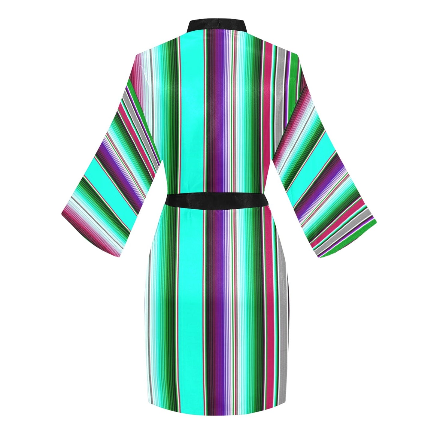 Turquoise Serape Women's Lounge Kimono Robe