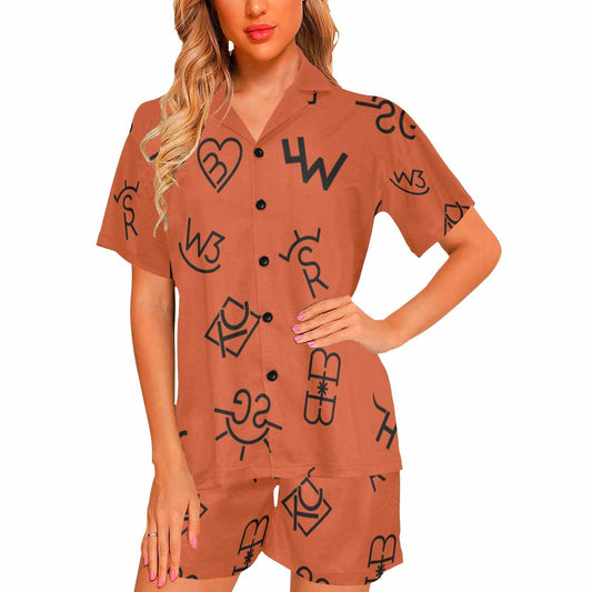 Brown Cattle Brands Short Pajama Set