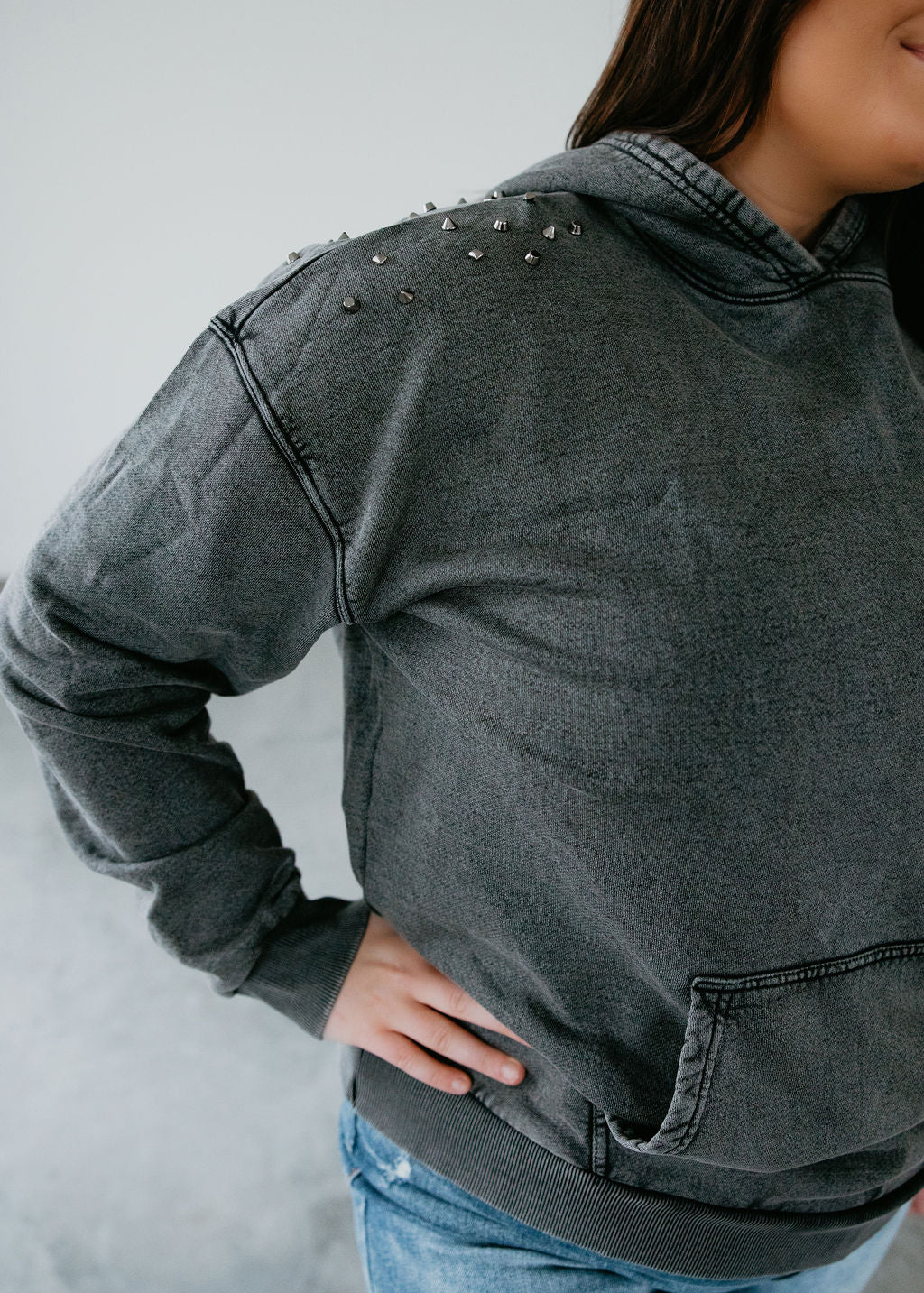 East Studded Hoodie by Lily & Lottie