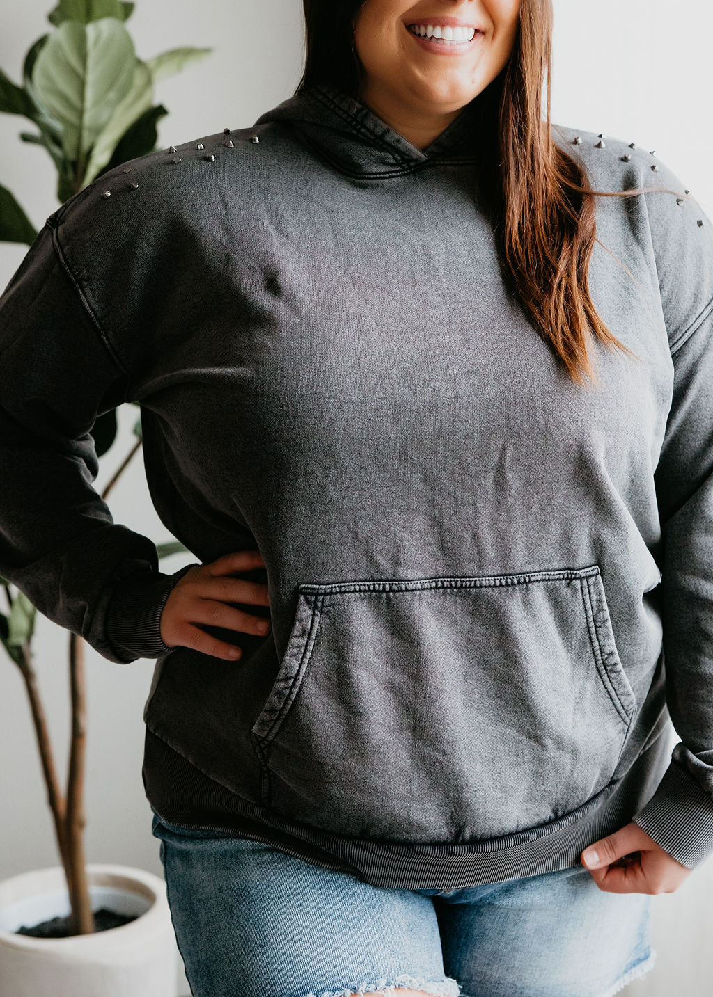 East Studded Hoodie by Lily & Lottie