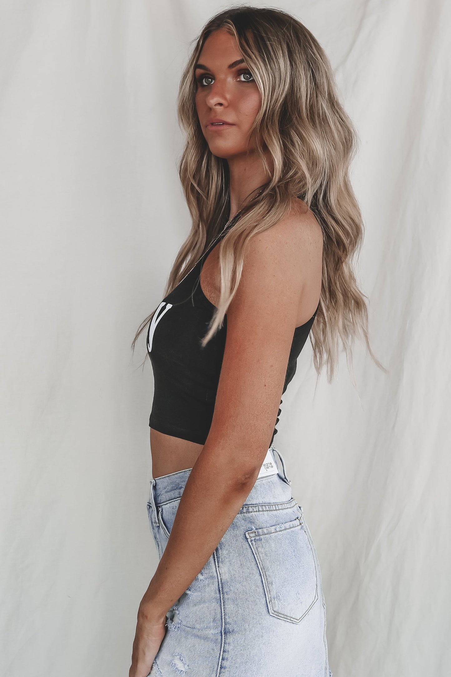 Howdy Fitted Cropped Rodeo Tank Top