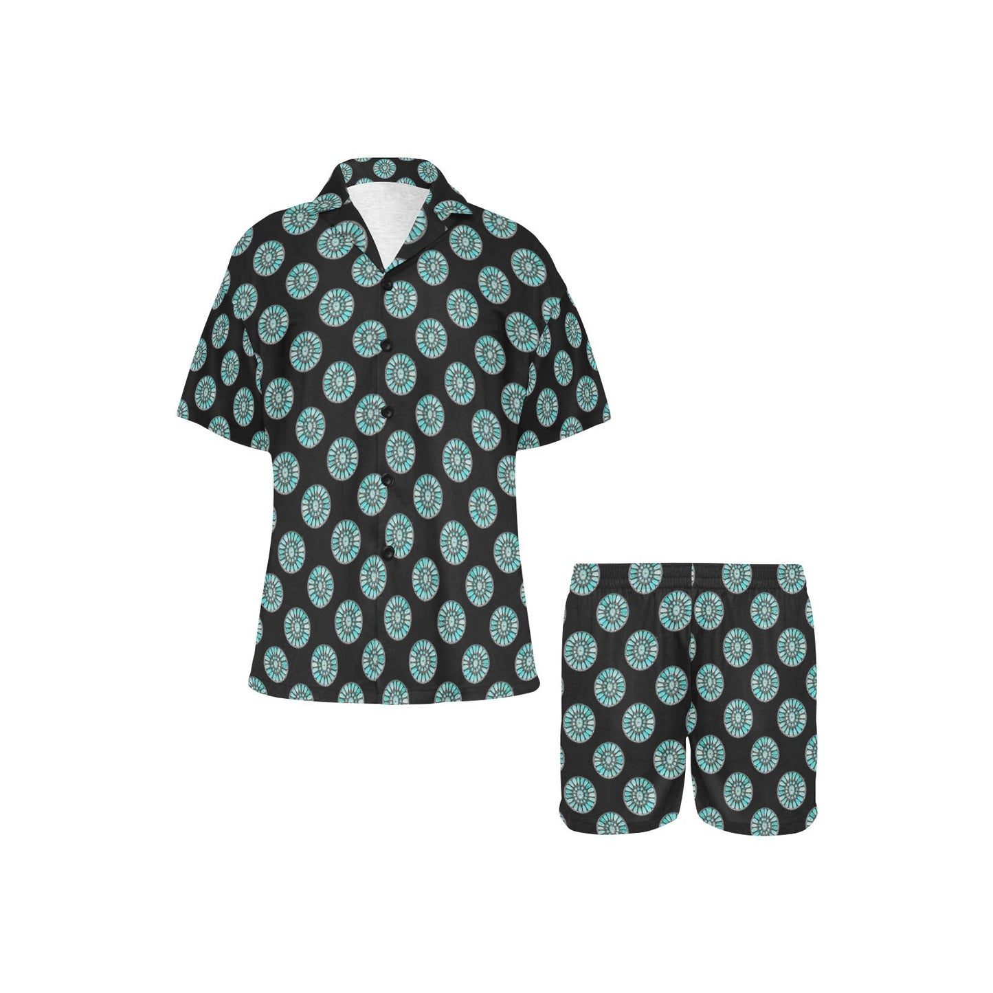 Turquoise Concho Women's Western Pajama Set