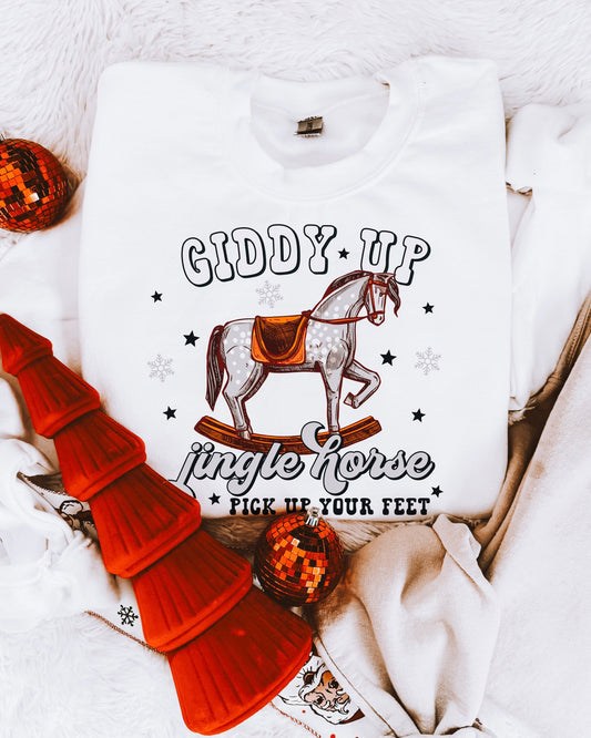 Giddy Up Jingle Horse Crewneck