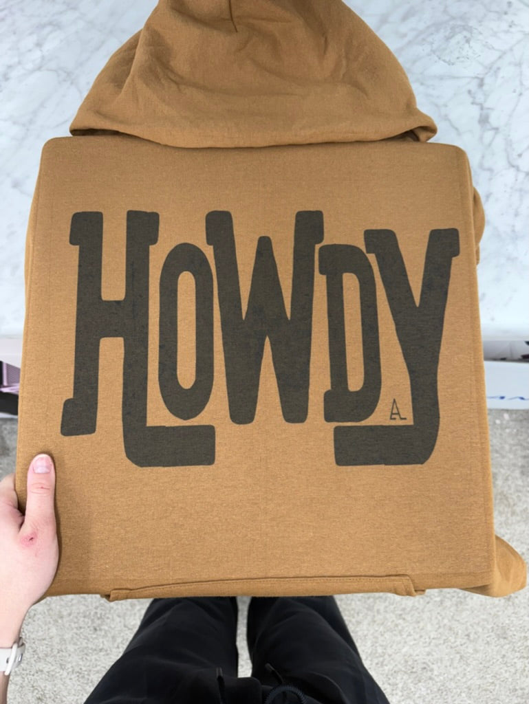 HOWDY HOODIE: PECAN