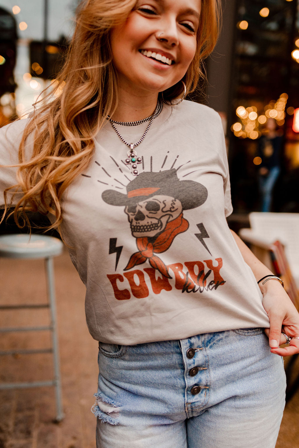 Cowboy Killer Skull Graphic Tee