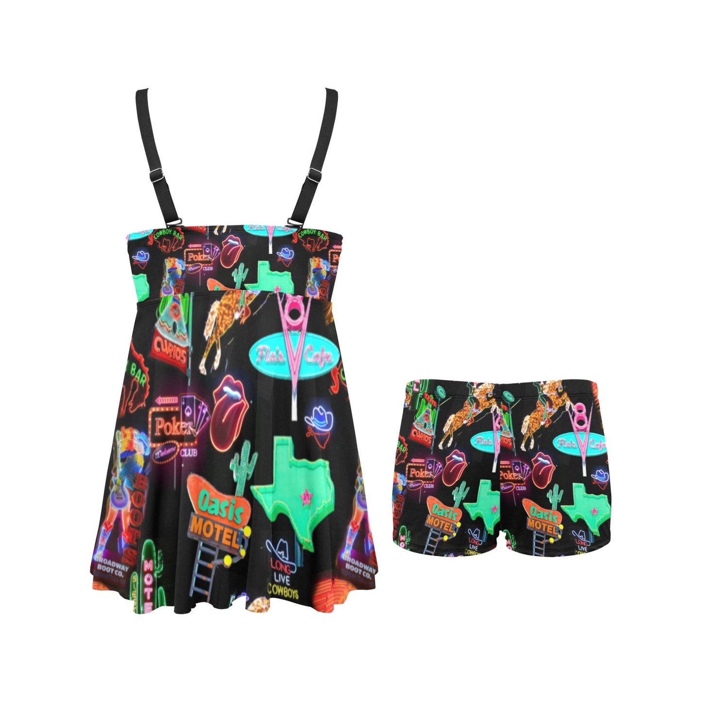 Neon Rodeo Swim Dress & Shorts Set