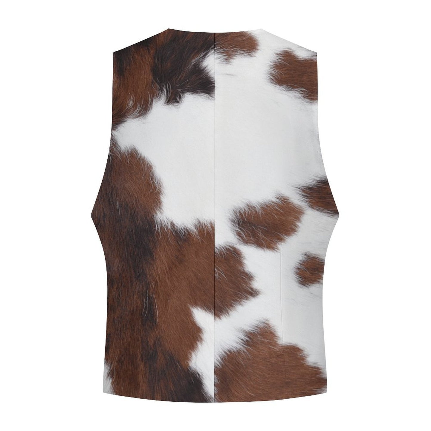 Cowhide Print Men's Western Vest