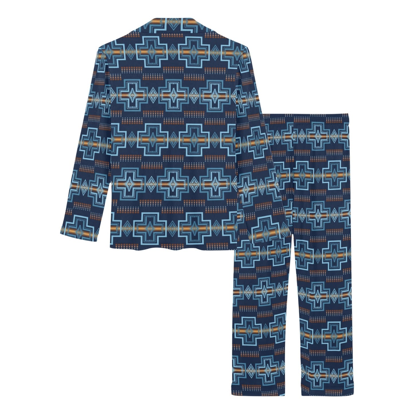 Navy Aztec Womens Pajama Set