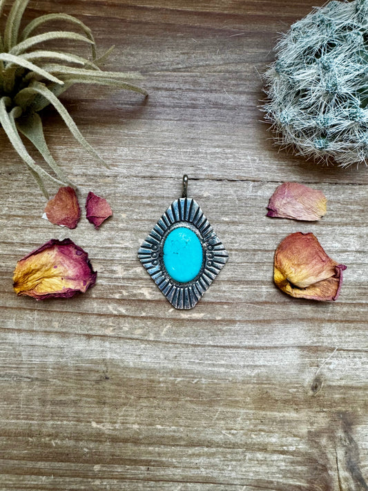 Big Pendant -Turquoise & Sterling Silver