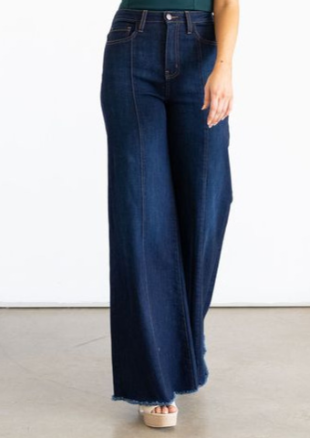 The Loretta Flare Jean in Dark Wash